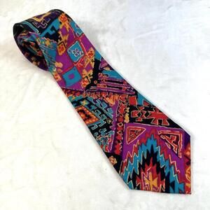 Principe Abstract Colorful Necktie Artsy Made In Italy Retro Graphic Flashy